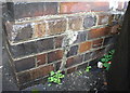 Benchmark on railway bridge over Cole Road