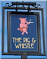 The Pig & Whistle pub sign, Bridgwater