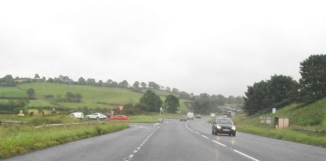 The A5 (Curr Road) at the junction with the B46