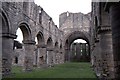 SJ6404 : Buildwas Abbey: looking east along the nave by Christopher Hilton