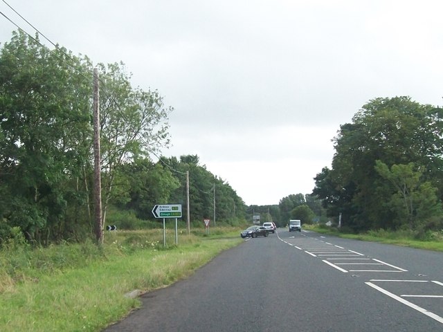The junction of the B82 and the B72 north of Glenkeen