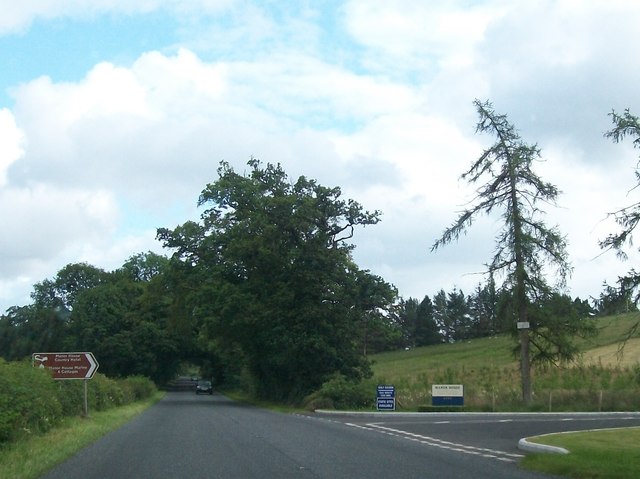 The B82 at the main entrance to the Manor House Country Hotel