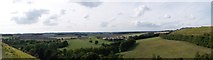 TR1439 : Panorama view from Postling Downs by David Anstiss