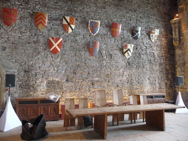 Inside the Great Hall at Caerphilly Castle