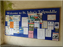 SY7994 : St. John the Evangelist, Tolpuddle: notice board by Basher Eyre