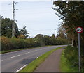 Unusual type of electricity pylon, Draycott, Cam