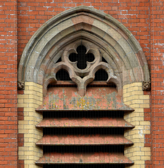 Tower detail, Belmont Presbyterian church, Belfast