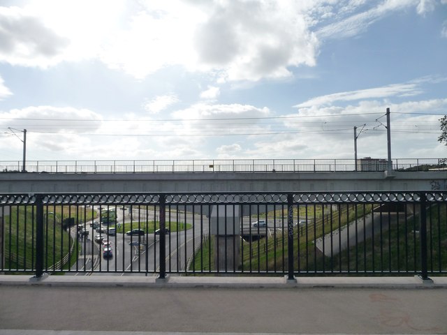 View west from the new aqueduct