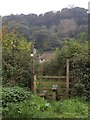 Footpath between two parallel roads in Axmouth