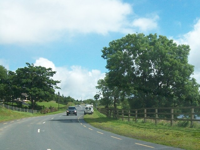 The R181 running along the western shores of Lough Egish