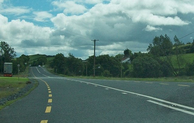 The N53 0.5kms from the border with Northern Ireland