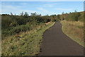 SS8783 : National Cycle Route 4 at Parc Slip Nature Park by eswales