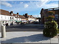 Wimborne Minster: High Street from across The Square