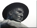 Face of the Abergavenny war memorial statue