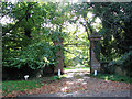 Gate at driveway to Rainthorpe Hall