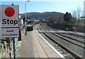 Stop and await instructions,  Blaenau Ffestiniog railway station