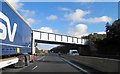 SE6200 : Rail bridge over M18 motorway by Steve  Fareham