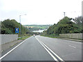 A39 descends towards the Penryn River