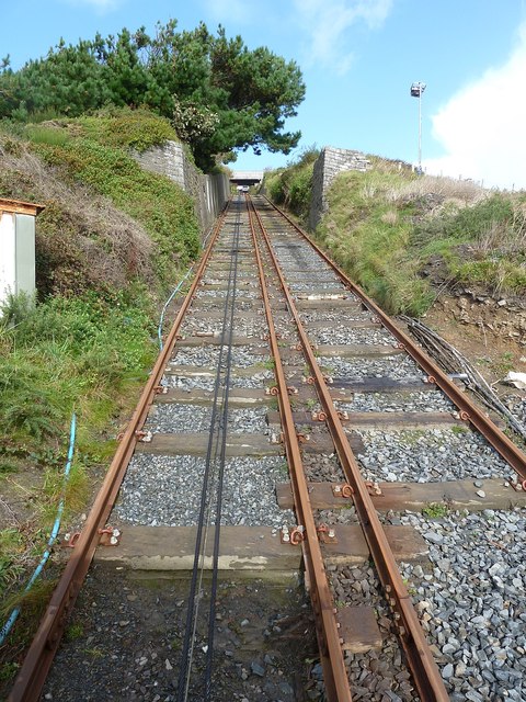 Rheilffordd Y Graig (ACR) - view up the tracks