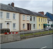 SN7634 : Colourful Broad Street houses, Llandovery by Jaggery