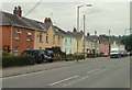 Colourful houses at the eastern edge of Llandovery