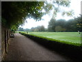 View of the site of the Old House from the path by Wanstead Golf Course