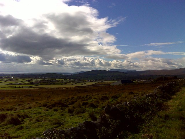 Dry stone wall and moorland under big skies