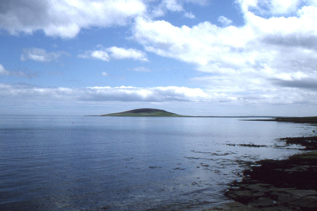 View of Gairsay, from the ferry terminal at Tingwall