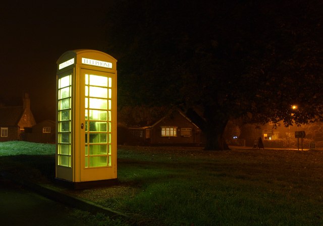 Phone Box next to Sproatley Green