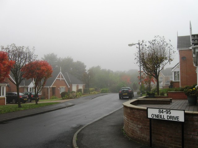O'Neill Drive in the fog