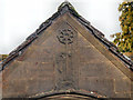 NY8773 : St Mungo's Church Lychgate detail by David Dixon