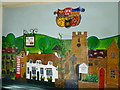 Bus shelter mural, Longburton