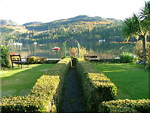 NG8033 : Garden overlooking Loch Carron by Dave Fergusson