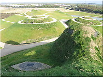 NZ2377 : An eye, nose and two breasts, Northumberlandia by Alex McGregor