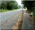 Bench alongside Pontneathvaughan Road near Glynneath