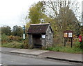 Bus shelter, notice board and postbox, Monkswood