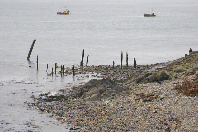 Remains of a wooden jetty