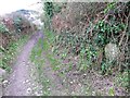 Boundary stone on the coast path