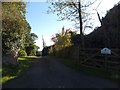 Public footpath and road to Boehill Farm