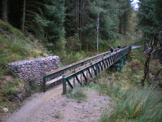 Bridge over a gully in the Llandegla Forest