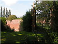 Wall and gate into the garden at Barrington