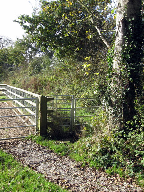 Gate on the path to Littlecote
