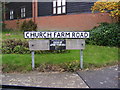 TM3973 : Church Farm Road sign by Geographer