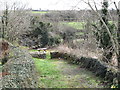 Path leading down to a ford on the Kilkeel River