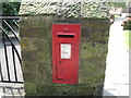 NZ1986 : Post box in Church pillar by Willie Duffin