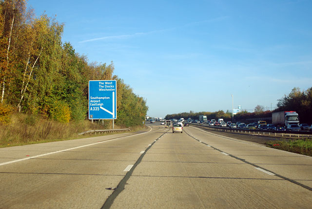 m27-approaching-junction-5-robin-webster-geograph-britain-and