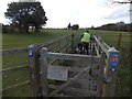 Double gates onto moorland at Yelverton