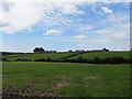 View across to a farm house and buildings on the Ballinran Road