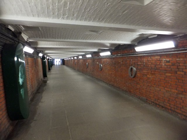 Pedestrian tunnel under railway main line