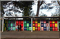 Colourful murals on Harlech northbound platform